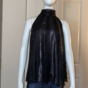 ABS Collection black and silver sleeveless top